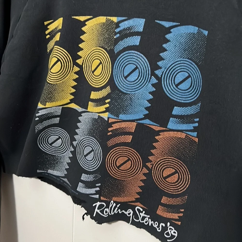 Vintage Hard To Find Rolling Stones 1989 Crewneck Sweater Fruit Of The Loom Tag